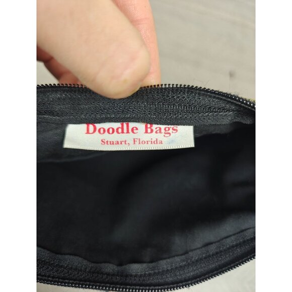 Vtg Doodle Bag Monkey Tapestry Crossbody Shoulder Purse Chain Strap Stuart FL - Picture 2 of 10